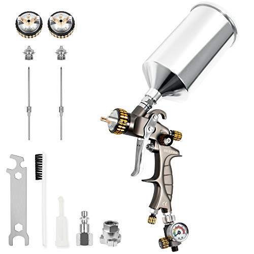 HVLP Air Spray Gun (1000ML 1.4/1.8mm Tips)