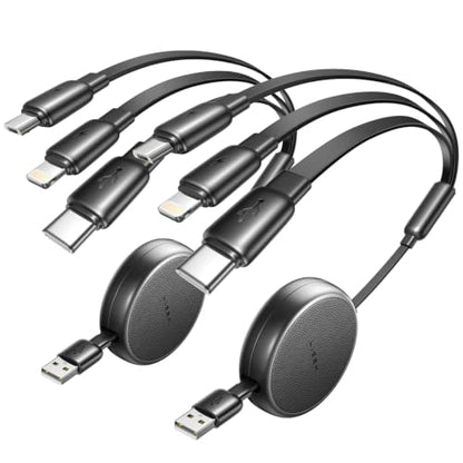 Multi Charging Cable (Black / 3.7FT+3.7FT)