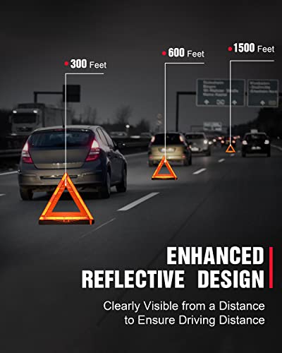 3 Pack Warning Triangle DOT Approved (3 PCS)