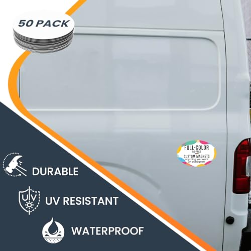 Custom Car Magnet 4x6 Inch 50 Pack (50 Pack)