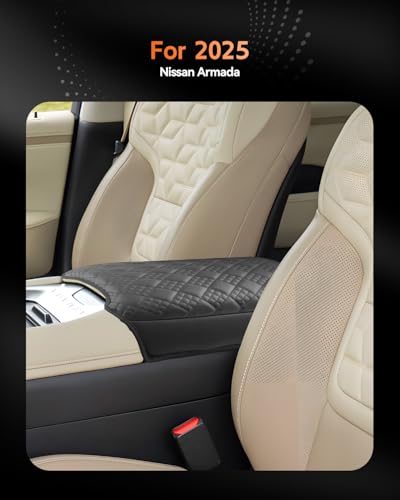for 2025 2026 Nissan Armada Center Console Cover Armrest Box Cover for Armada (Nissan Armada 2025-2026 Thickened)