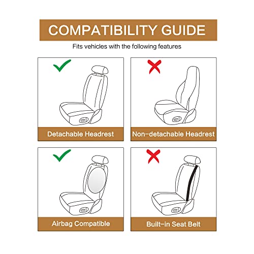 Leather Car Seat Covers Front Pair (BLACK LINE / FRONT SET)