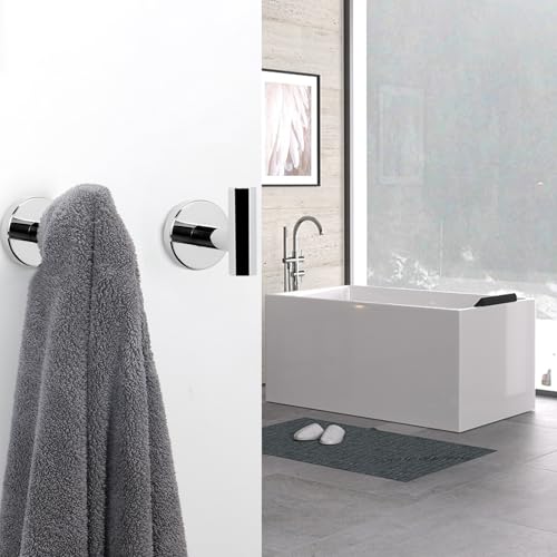 Bath Towel Hooks (Chrome Finish / 8 Pack)