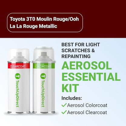 Car Paint Touch Up Spray Kit (Aerosol Spray - Essential Kit / Moulin Rouge/Ooh La La Rouge Metallic)