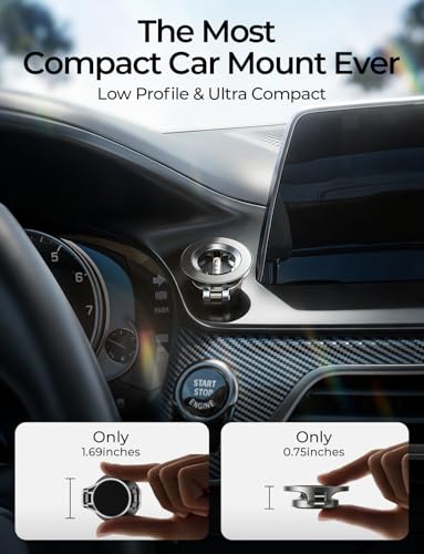 for MagSafe Car Mount for iPhone 18 Pro Max [24 Strong Magnets] Classic Magnetic Phone Holder for Car Dashboard Magnet Phone Mount Car Cell Phone Holder for iPhone 18 Pro Max 17 16 15 14 13 12 (Black)