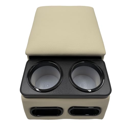 Car Center Console with Cup Holders (Beige)