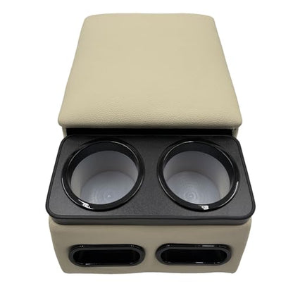 Car Center Console with Cup Holders (Beige)