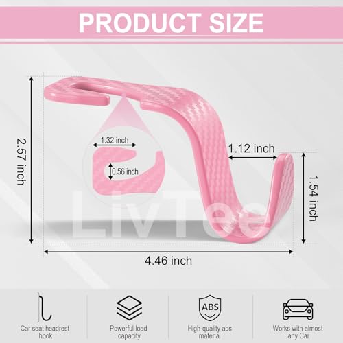 Car Purse Hook (Pink-CF)