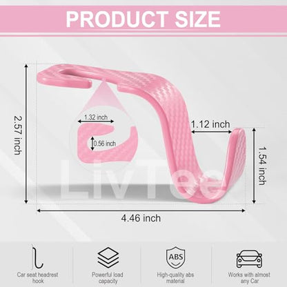 Car Purse Hook (Pink-CF)