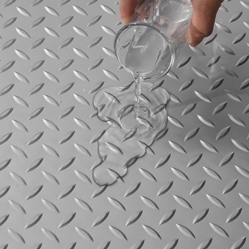 Floor Mat 13 x 4.9 FT PVC Flooring Roll (Silver / 13 x 4.9 FT)