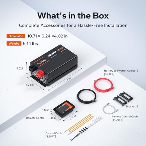 1000W Pure Sine Wave Inverter (12V 1000W Inverter (LCD Display))