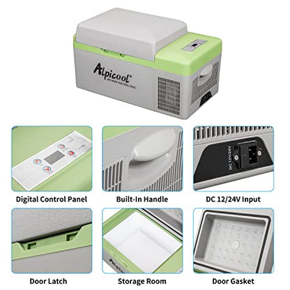 Portable Fridge 12 Volt Car Refrigerator 21 Quart Freezer for Fishing (21 Quart)