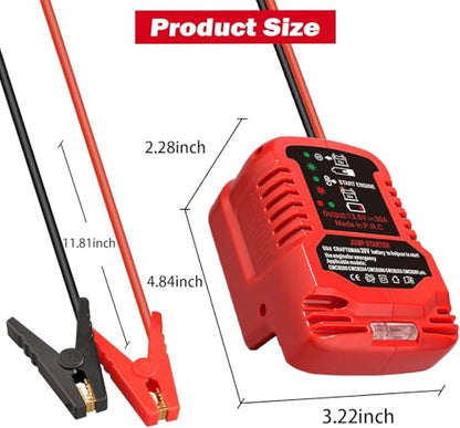 Car Jump Booster Adapter Compatible with Craftsman V20 20V Battery (Jump for V20)