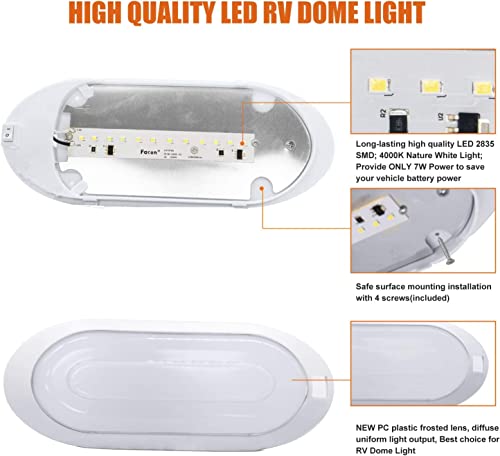 Dual Tone 12Volts Bright RV LED Interior Light with Switch (Dual-Tone: 3000K/4000K)