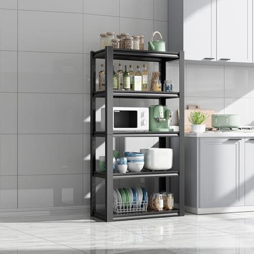 63''H Garage Shelving Heavy Duty (Classic Black / 23.62'' W x 15.75'' D x 63'' H)