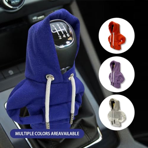 Car Gear Shift Hoodie Auto Shifter Knob Cover (Blue / 1 Pcs)