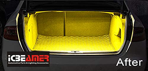 12" Amber Yellow 18SMD 2835 LED Strip Light Universal Fit Car Trunk Cargo Area or Interior Illumination (Yellow)