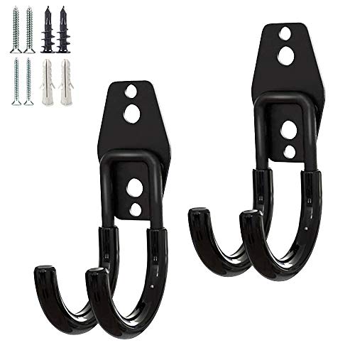 2 Pack Garage Storage Utility Hooks (Type O-Black)