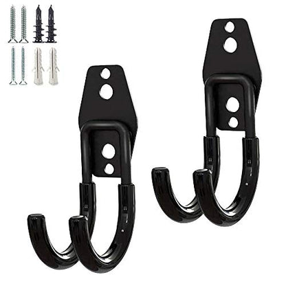 2 Pack Garage Storage Utility Hooks (Type O-Black)