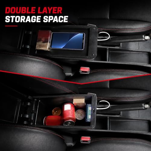 Car Armrest Box Compatible with Honda Fit Jazz Hatchback 2009 (with USB Ports)