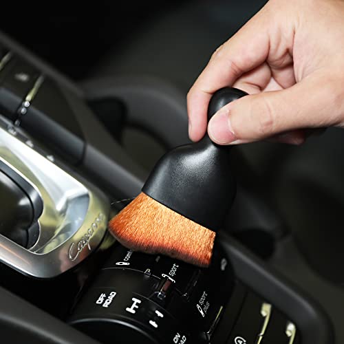 Car Interior Detailing Brush (Black&brown With Cap)