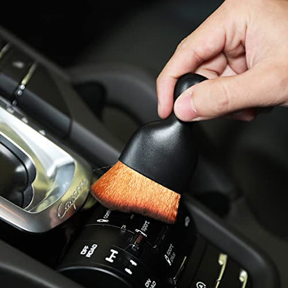 Car Interior Detailing Brush (Black&brown With Cap)