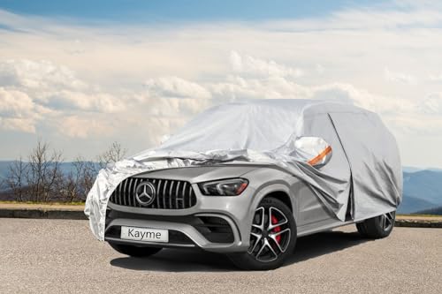 6 Layers Waterproof SUV Car Cover for Mercedes Benz GLE 2015 (LM-Silver / 63. Custom Fit Mercedes-Benz GLE)
