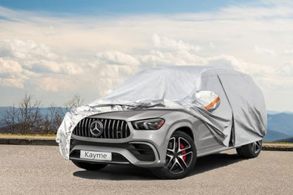 6 Layers Waterproof SUV Car Cover for Mercedes Benz GLE 2015 (LM-Silver / 63. Custom Fit Mercedes-Benz GLE)