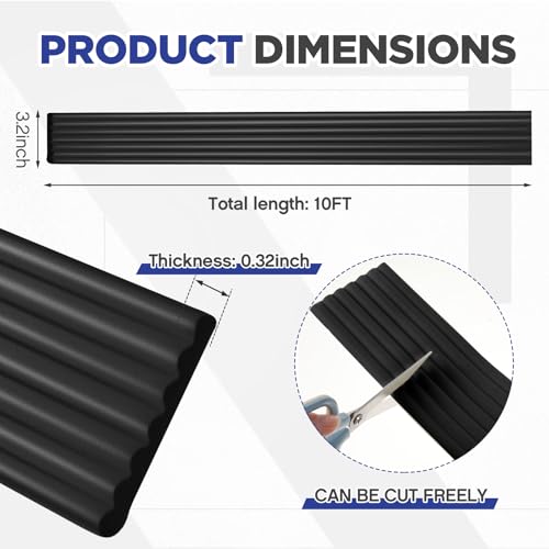 Garage Wall Protector (Black / 10ft x 3.15in)