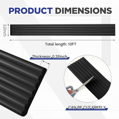 Garage Wall Protector (Black / 10ft x 3.15in)