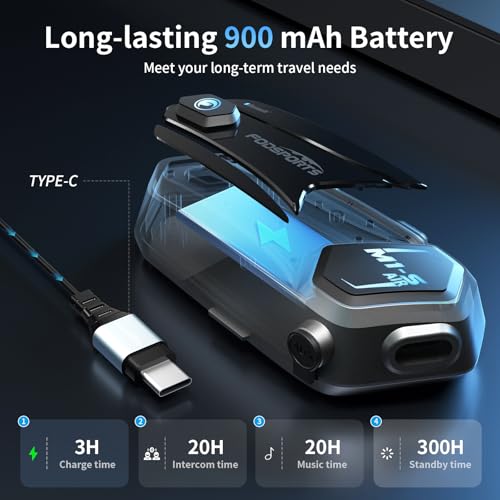 M1 S Air Motorcycle Bluetooth Headset with Music Sharing (1 Pack)