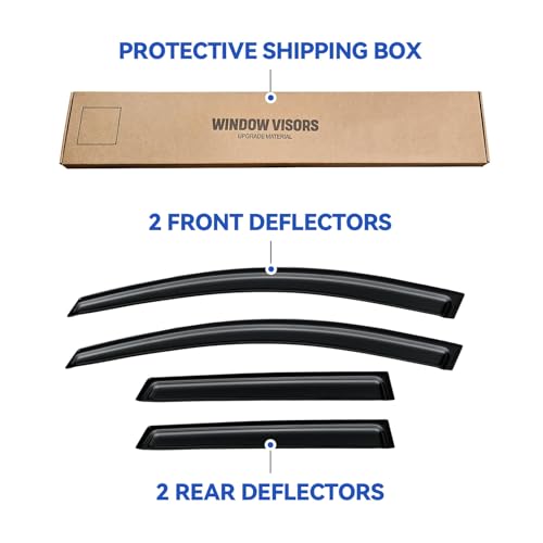 Window Visors Rain Guards for 2010 2011 2012 2013 Mazda 3 Hatchback (2010-2013 Mazda 3 Hatchback)