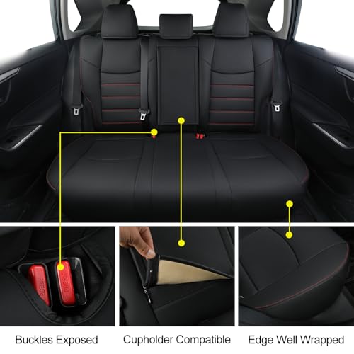 Rav4 Hybrid Seat Covers (#2 2019-2025 RAV4 Hybrid (Not for XSE/SE/Plug-in) / Black&Red)