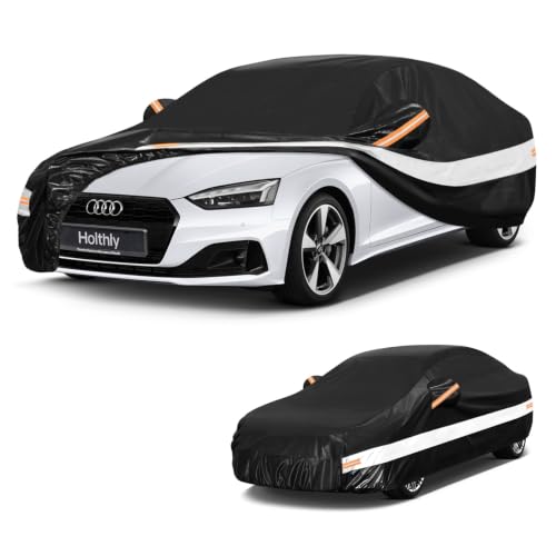 10 Layers Sedan Car Cover Custom Fit for Audi A5 (Black Gray / Custom Fit for Audi A5/S5)