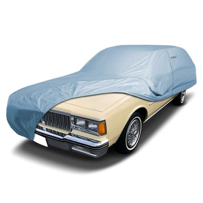 Car Cover Waterproof All Weather for 1977 (Sky Gray / 68. Safari Wagon 1977-1989)