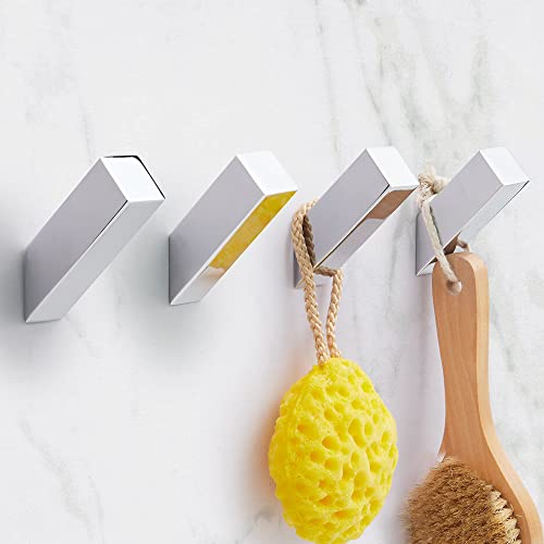 Towel Hooks Chrome SUS 304 Stainless Steel (Chrome / 4 Pack)