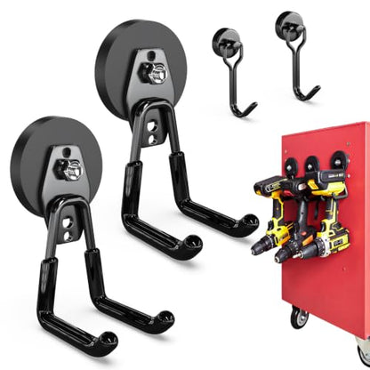Heavy Duty Magnetic Hooks (2.6"x2-SU / Black)