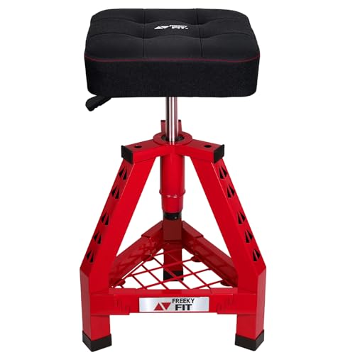 Adjustable Shop Stool (Red/24.4-28.3 Inch)