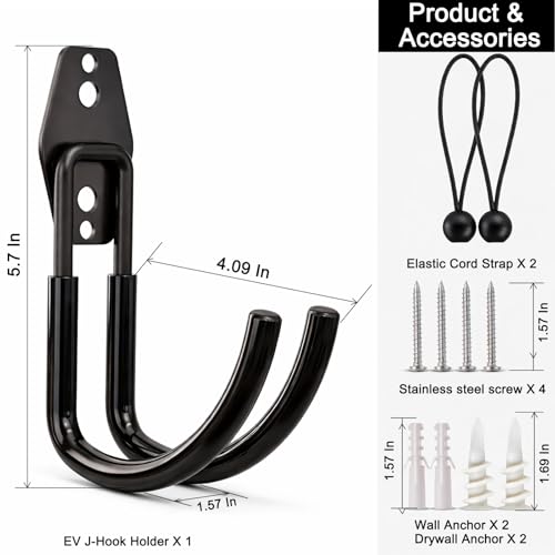 EV Charging Cable Holder for Garage (NACS-J1772-301)