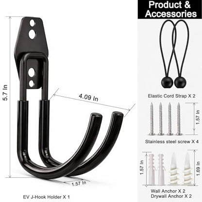 EV Charging Cable Holder for Garage (NACS-J1772-301)