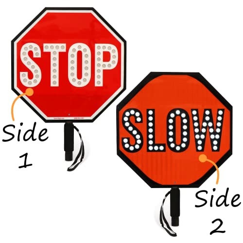 LED STOP SLOW Paddle (18" x 18")