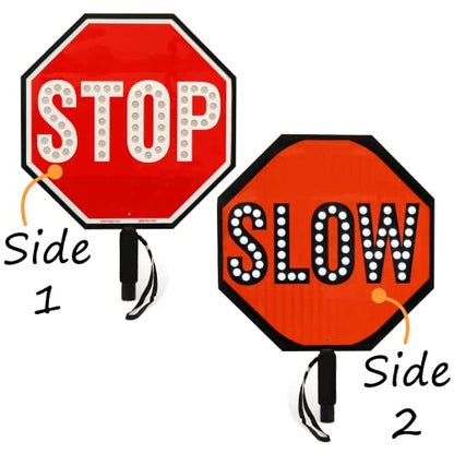 LED STOP SLOW Paddle (18" x 18")