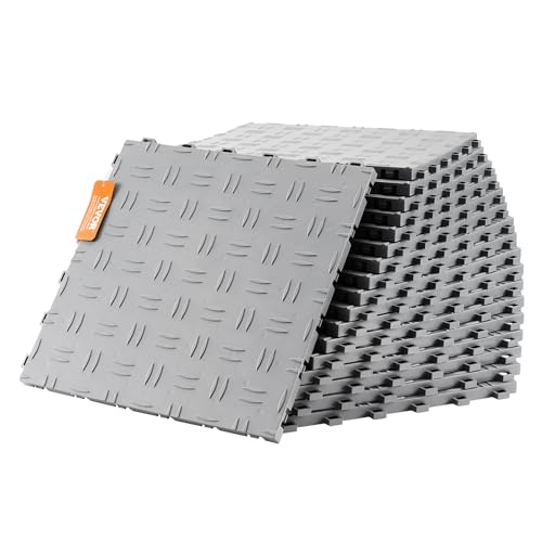 Garage Floor Tiles 12 x 12 x 0.53 inch (50 Pack Tile / Silver)