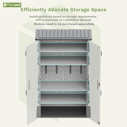 50 cu.ft Resin Outdoor Storage Shed (Light Gray / 50 Cu FT Cabinet)
