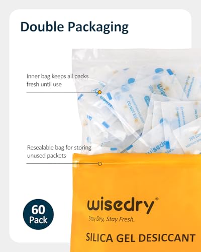 5 Gram 60 Packs Food Grade Silica Gel Packets (5 Gram)