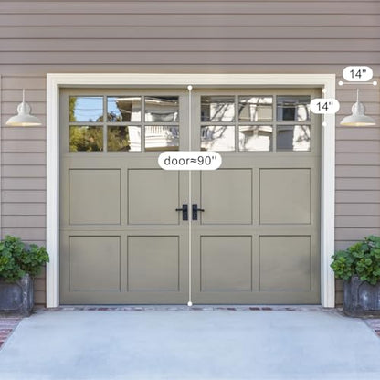 14 Inch Dome Outdoor Gooseneck Barn Light Fixture for Farmhouse (White / 14" Dome)