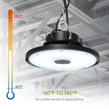 150W LED High Bay UFO Lighting (Black)