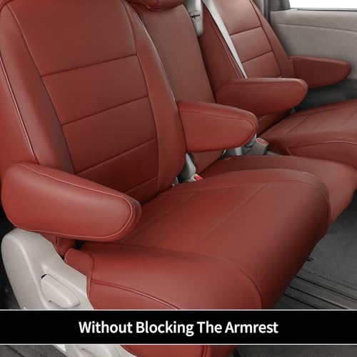 Sienna Seat Covers for 2011 (Leather (Burgundy) / 2011-2020 8 Seats, 2nd Row 4/2/4 Split)