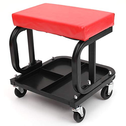 Rolling Creeper Seat with Cushioned Seat