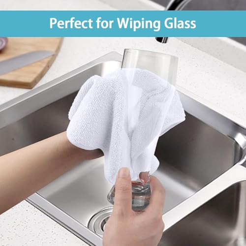 100PK Microfiber Cleaning Cloth (White)
